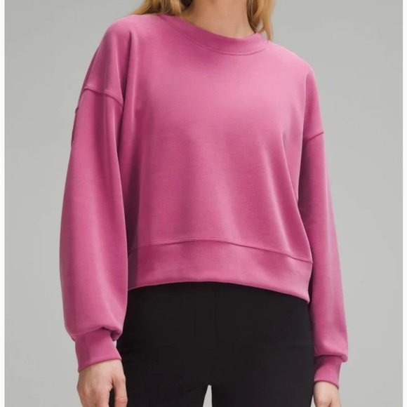 Lululemon Pink Perfectly Oversized Cropped Crewneck sz 6 - Picture 6 of 6
